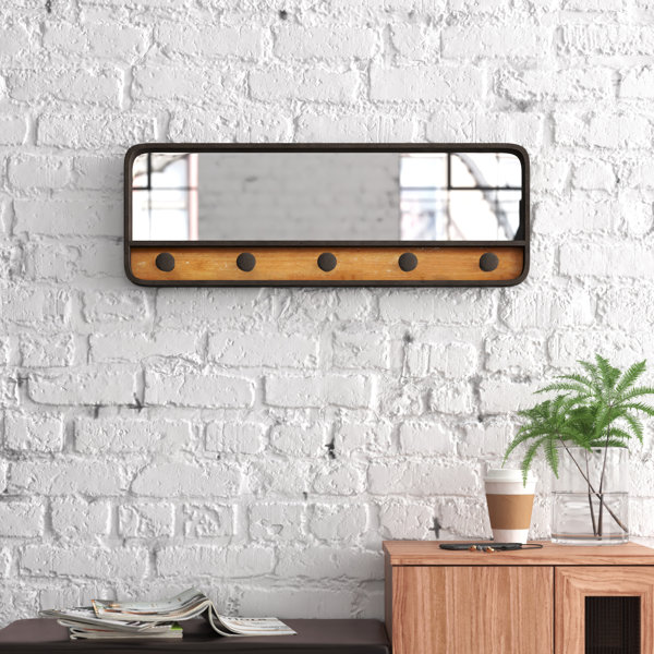 Steelside™ Rumer Industrial Wall Mirror & Reviews Wayfair